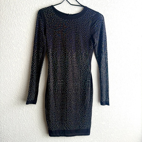 Haute Monde Dresses & Skirts - Iridescent Rhinestone Stretch Bodycon Dress